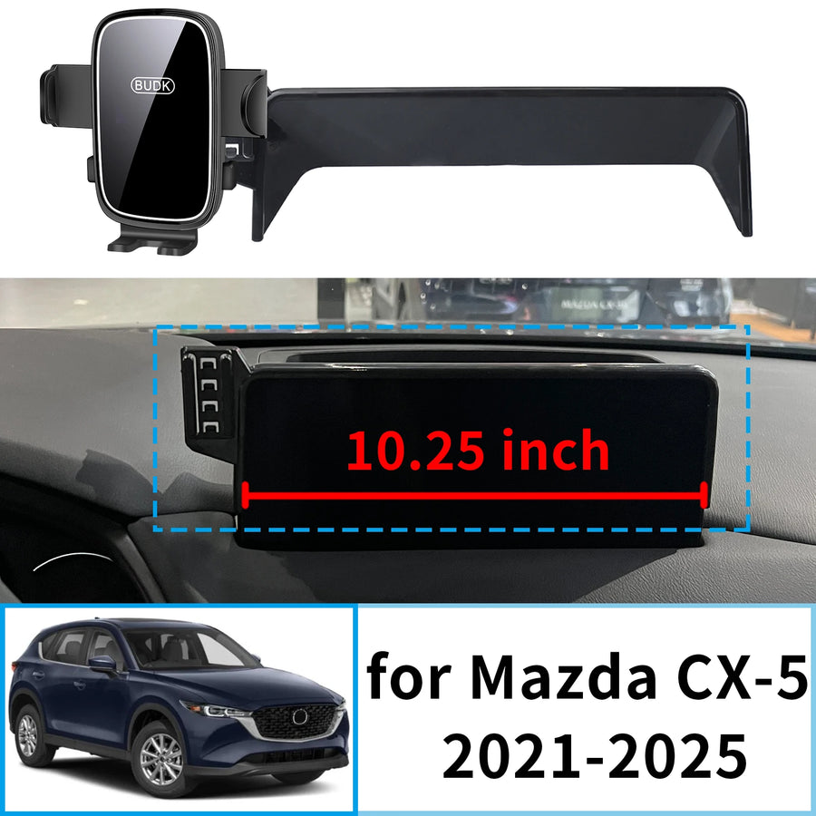 Smart Qi Wireless Phone Holder Mount for Mazda CX-5 2021–2025 Car Phone Holder OEM