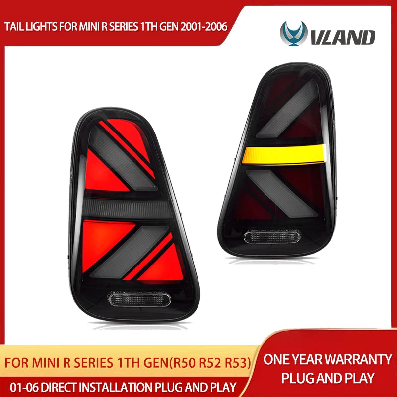 Vland LED Tail Lights Sequential Mini Cooper 01-06 Car Interior Accessory Vland