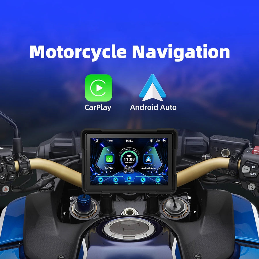 Wireless CarPlay & GPS Nav for Universal Motorcycles Android Head Unit EKIY Default Title