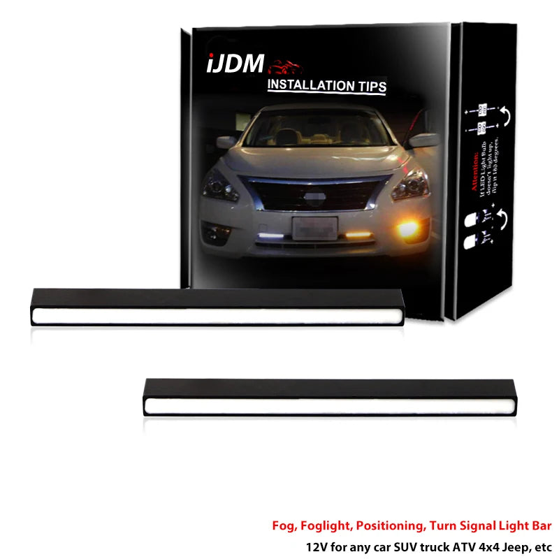 Universal Sequential Switchback LED DRL Light Bar for Cars LED Ambient Light iJDM