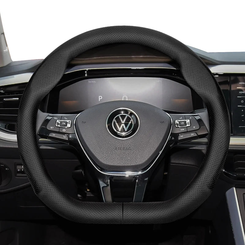 Faux Leather Wheel Cover for VW Golf Passat Jetta Car Interior Accessory Hocasen