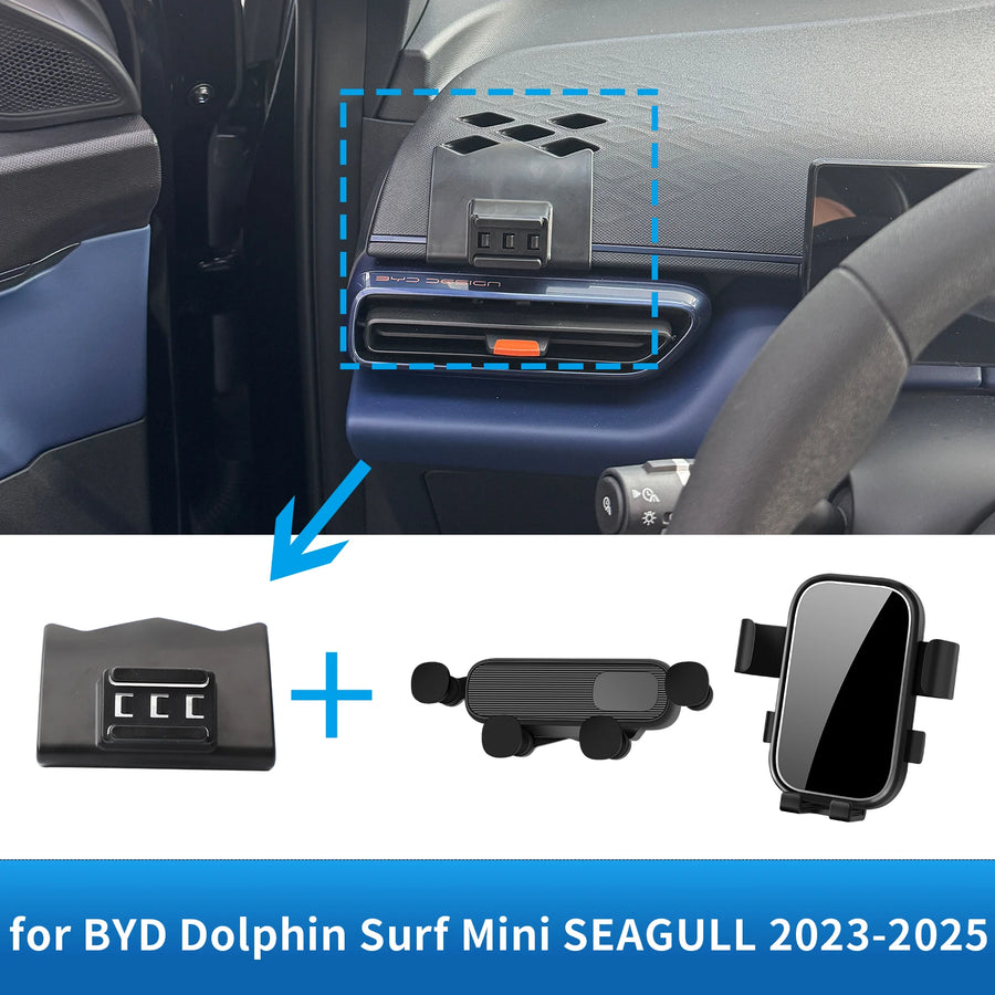 Smart Wireless Charging Phone Mount for BYD Dolphin 2023–2025 Car Phone Holder CATUSIKI