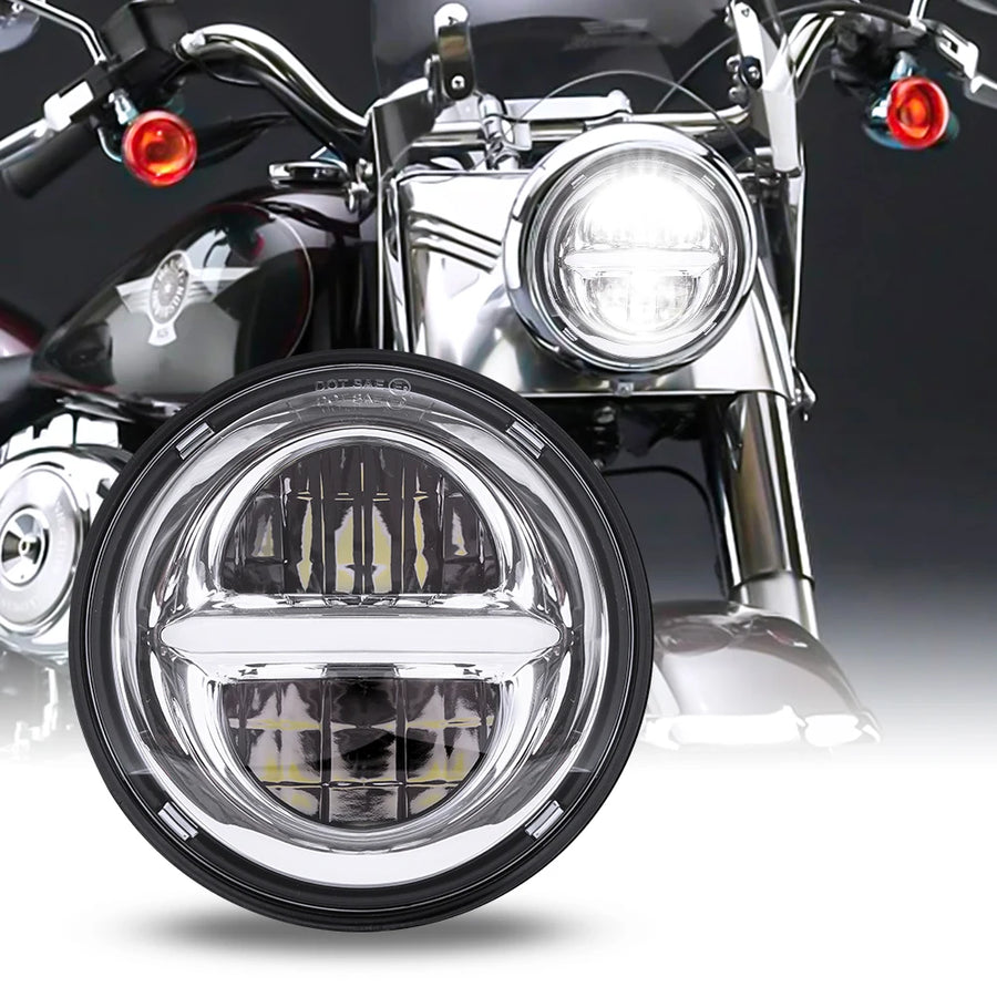 Universal Motorcycle 5.75 Inch Led Headlight H4 For Harley Davidson Sportster Dyna XL 883C 1200C FXD Headlamp FX 5.75inch Hou