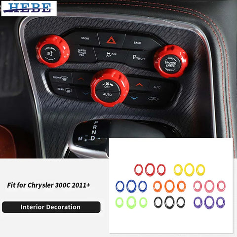 AC Switch Trim Rings for Dodge Chrysler Models Car Interior Accessory HEBE