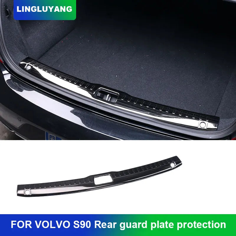 Stainless Steel Trunk Guard for Volvo S90 2016-2025 Car Interior Accessory LINGLUYANG