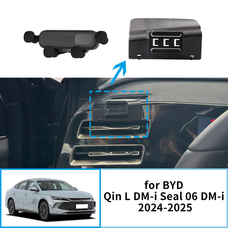 Smart Wireless Charging Phone Holder for BYD Qin L DM-i 2024 Car Phone Holder CATUSIKI