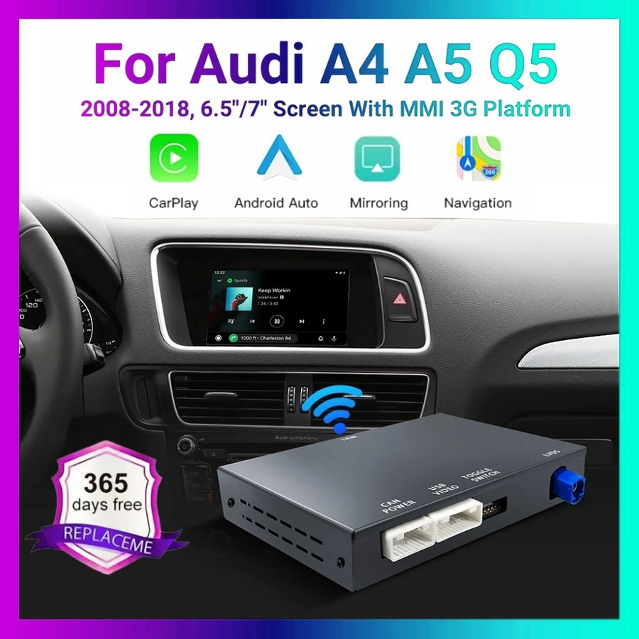 Wireless CarPlay Android Auto Retrofit for Audi MMI 3G 2008–2018 CarPlay Retrofit Module ANYFAR