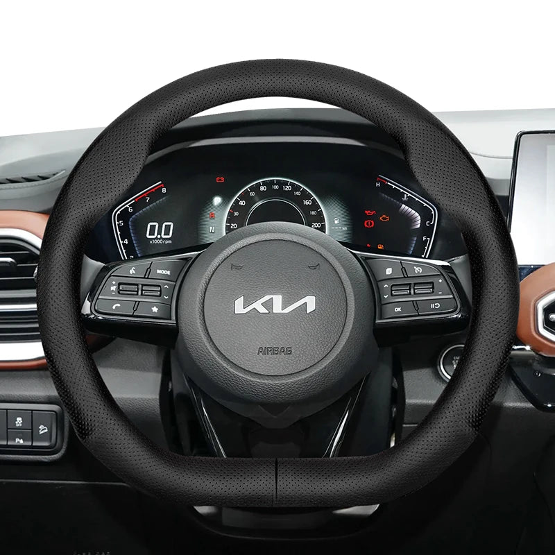 Steering Wheel Cover Breathable for Kia Models Car Interior Accessory Hocasen