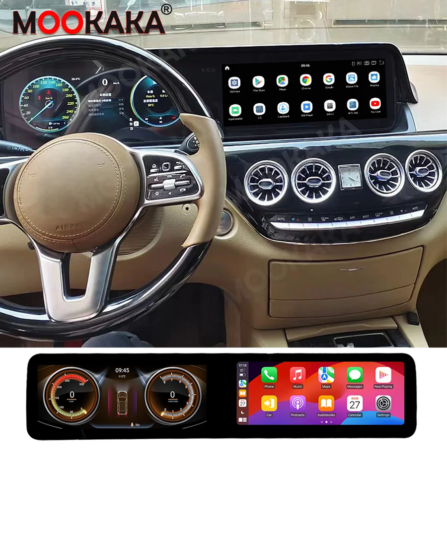 Dual Screen Android Head Unit for Mercedes-Benz S-Class Android Head Unit Aotsr 8GB 256GB
