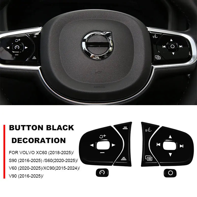 Steering Wheel Sequin Trim for Volvo S90 XC60 V90 S60 Car Interior Accessory LINGLUYANG