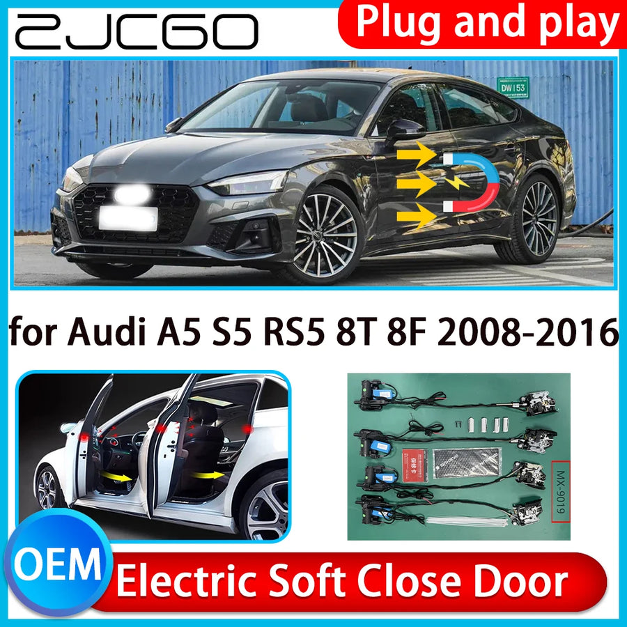 Automatic Electric Soft Close Door Kit for Audi A5 S5 2008–2016 Car Interior Accessory ZJCGO