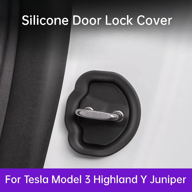 Tesla Model 3 Highland Y Juniper Silicone Door Lock Cover Car Interior Accessory OEM