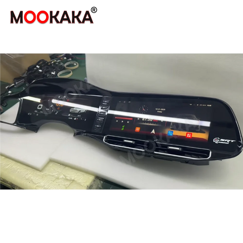 24.6-inch Dual Screen Infotainment for Dodge Challenger 2010–2023 Android Head Unit Aotsr 8G256G and 360Camera