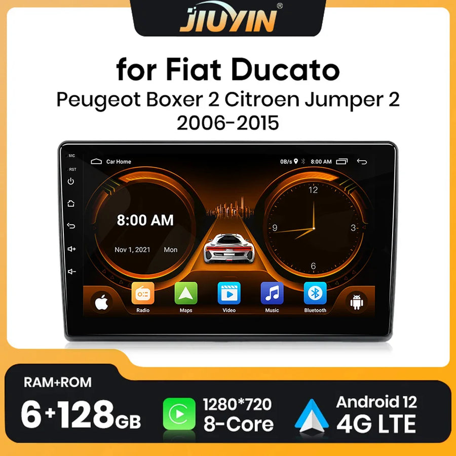 9-Inch Android Head Unit for Fiat Ducato 2005–2023 Android Head Unit JIUYIN