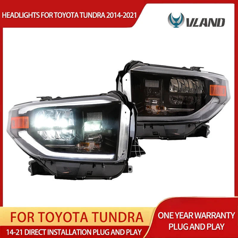Headlight LED Sequential for Toyota Tundra 14-20 Car Interior Accessory Vland
