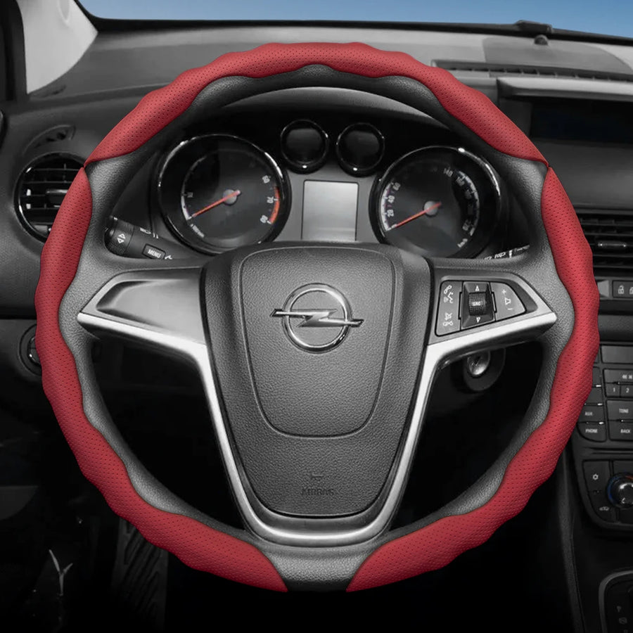 Wavy Sports Wheel Cover for Opel Astra Corsa Car Interior Accessory Hocasen Red Round 3Pc