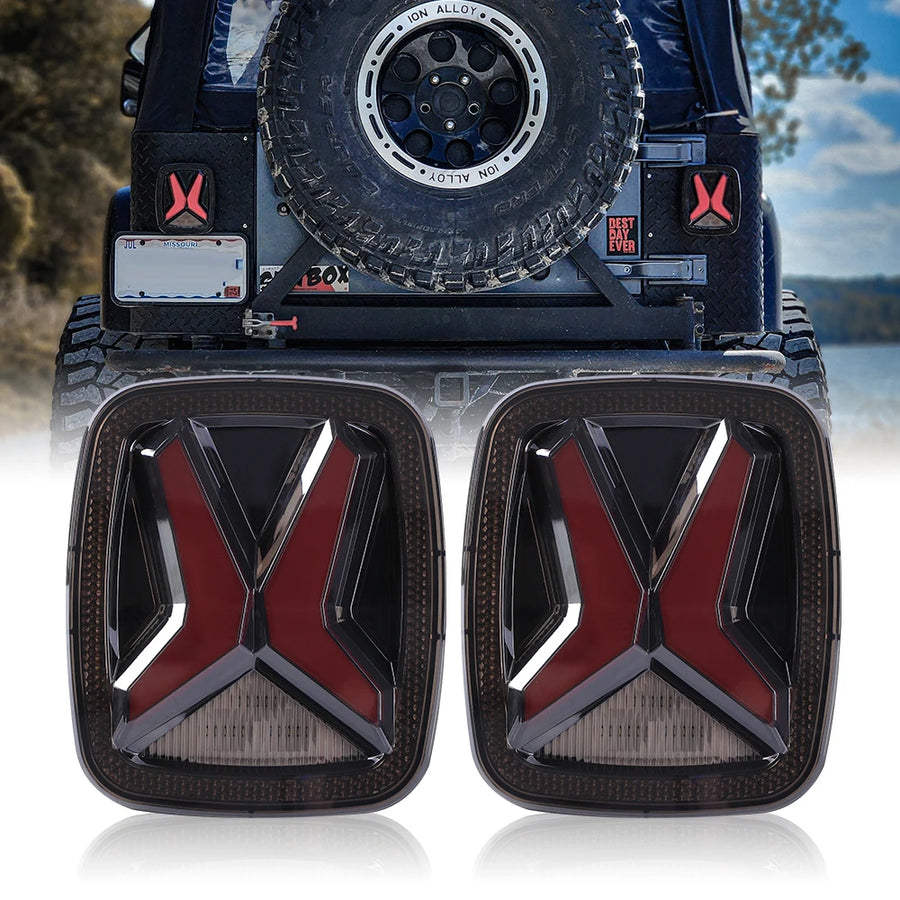 Led Tail Lights Rear Brake Light for Jeep Wrangler TJ Car Accessories YJ CJ Waterproof Led 12v Drl Reverse Tail Lamp Led Ligh