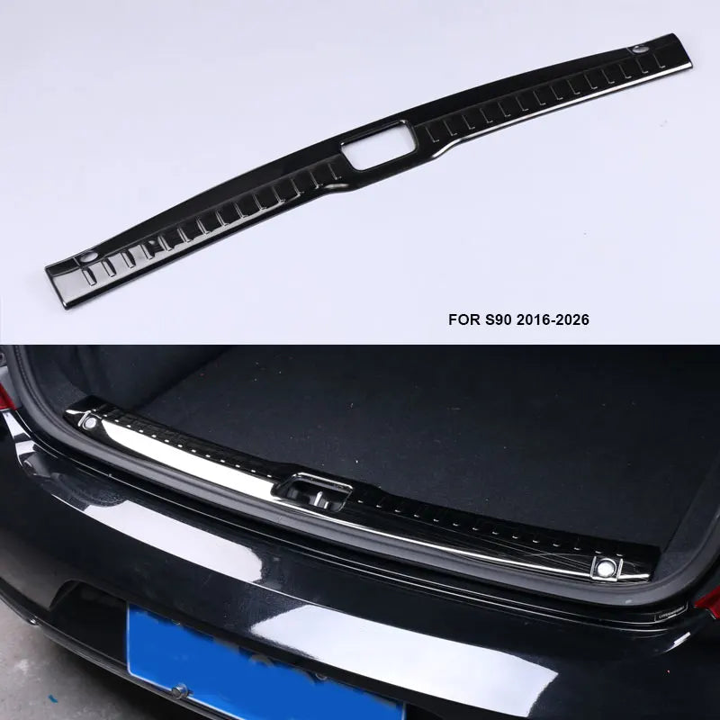 Stainless Steel Rear Trunk Guard for Volvo S90 Car Interior Accessory LINGLUYANG s90 black