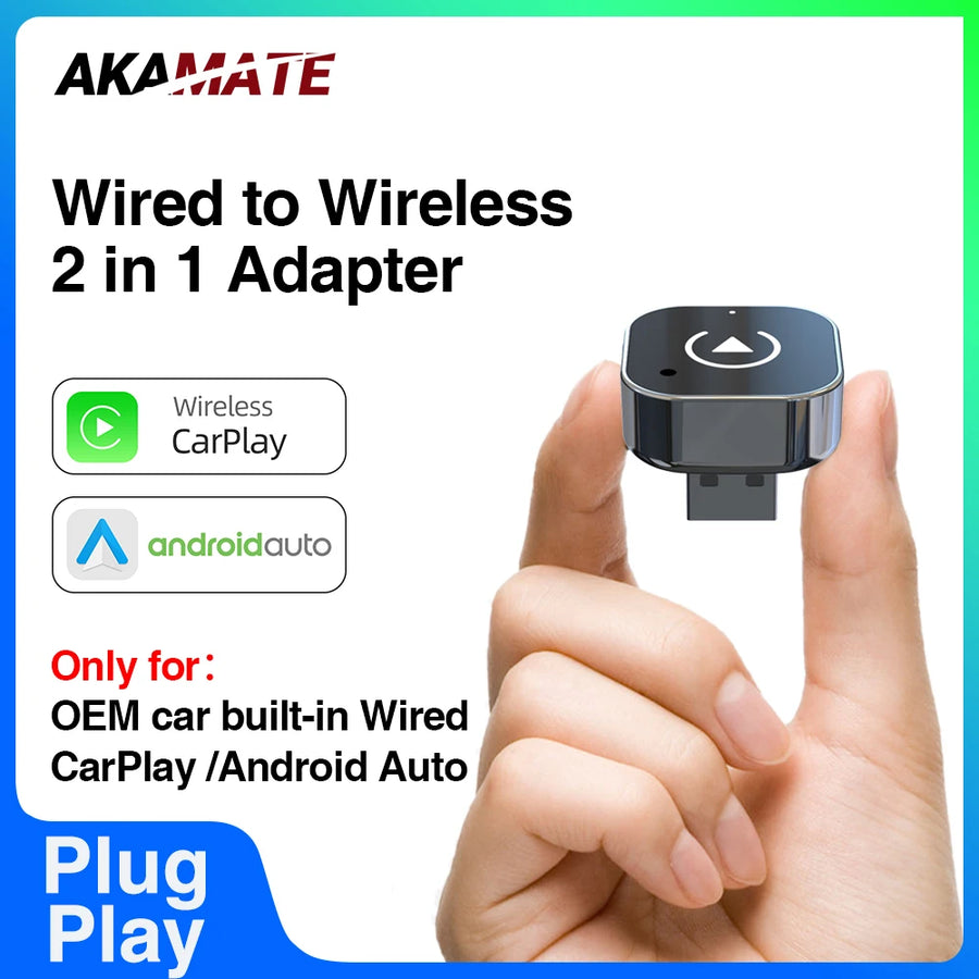 CarPlay Adapter Bluetooth 5.0 Converter for Universal OEM Radios CarPlay Adapter AKAMATE