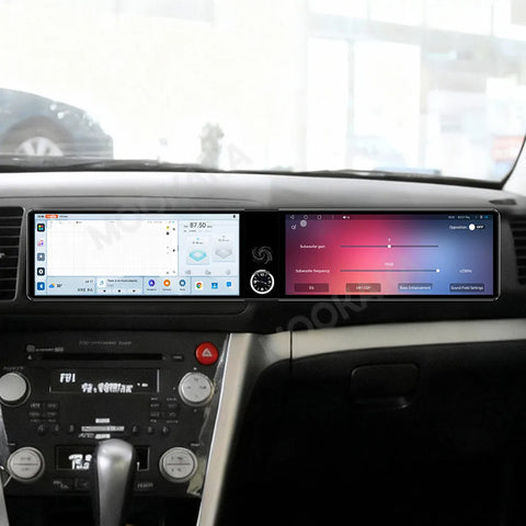 24.6" Dual Screen Android Head Unit for Subaru Legacy Outback Android Head Unit Aotsr 4GB 64GB Eight Core