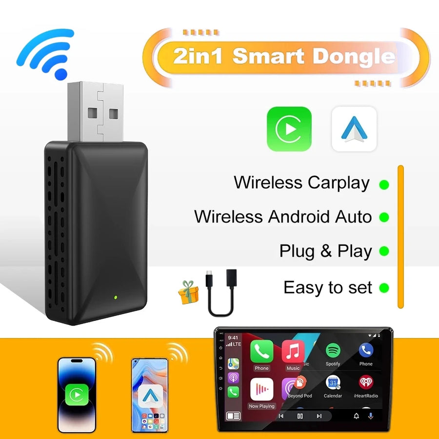 Wireless CarPlay Android Auto Adapter for Factory Wired Systems CarPlay Adapter LEXXSON