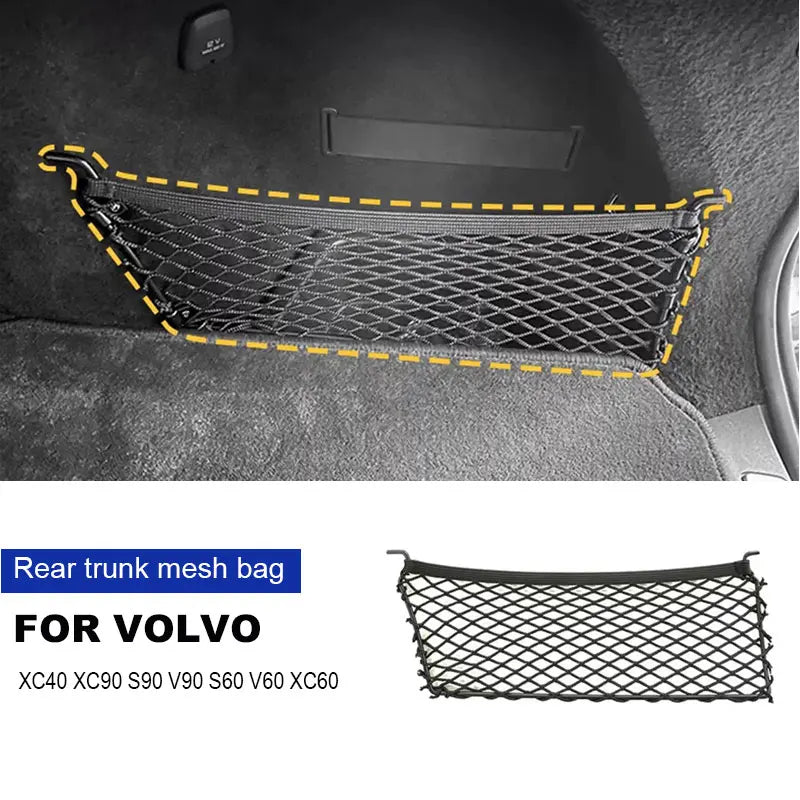 Trunk Side Mesh Pocket for Volvo Models Car Interior Accessory LINGLUYANG