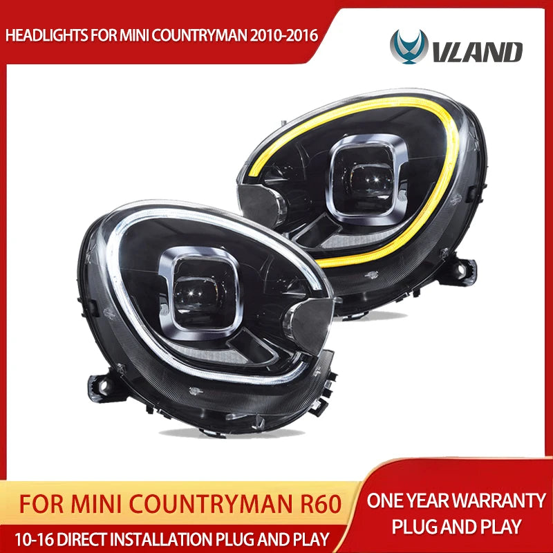 Full LED Projector Headlights for Mini Countryman 2016 LED Headlight Vland
