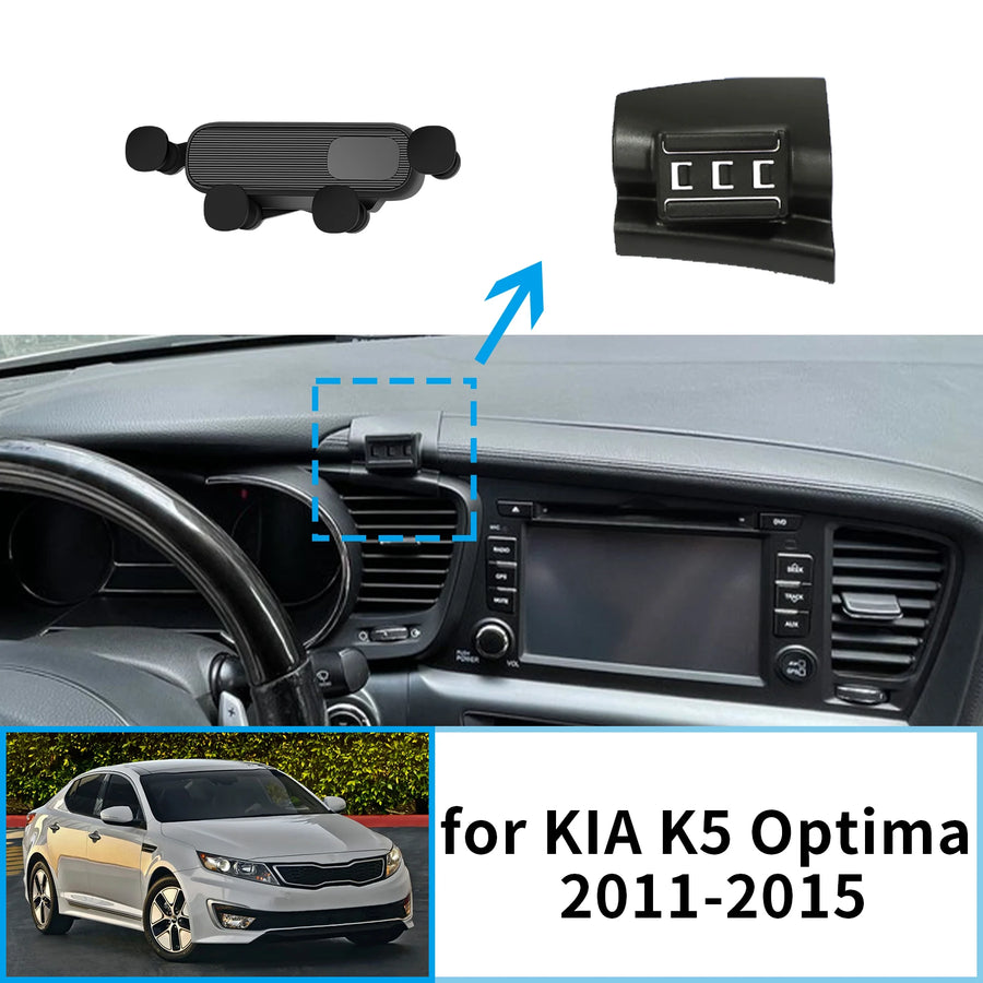 Smart Wireless Charging Phone Mount for KIA K5 Optima 2011–2015 Car Phone Holder CATUSIKI