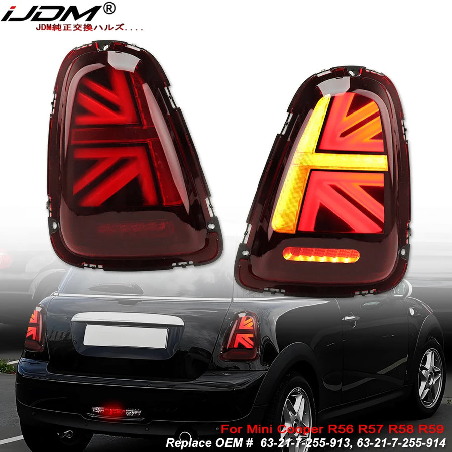 Union Jack LED Tail Lights Mini Cooper 2007-2014 Car Interior Accessory iJDM