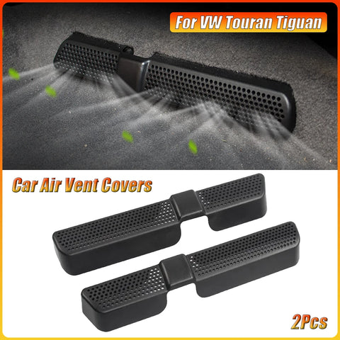 2Pcs for VW Touran Tiguan Car Air Vent Covers Air Conditioner Duct Outlet Exhaust Dustproof Seat Floor Mounting Auto Accessor