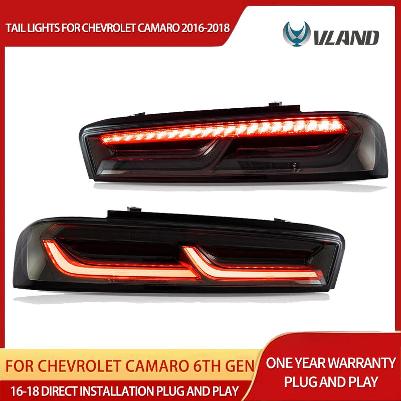 LED Tail Lights Sequential Signal for Chevy Camaro Car Interior Accessory Vland