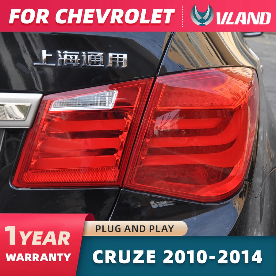 LED Taillight Assembly Amber for Chevy Cruze 10-14 LED Ambient Light VLAND