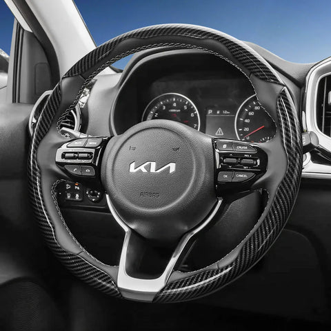 Carbon Fiber Wheel Cover Quick Release for Kia Car Interior Accessory Hocasen