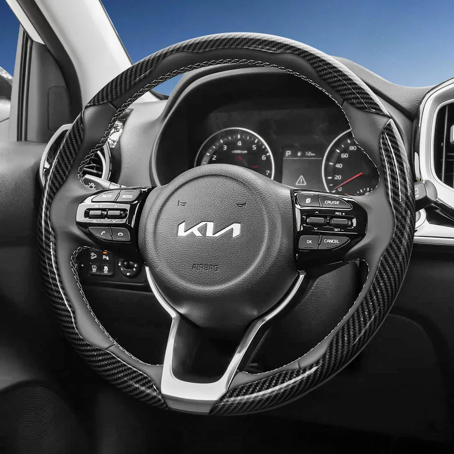 Carbon Fiber Wheel Cover Quick Release for Kia Car Interior Accessory Hocasen
