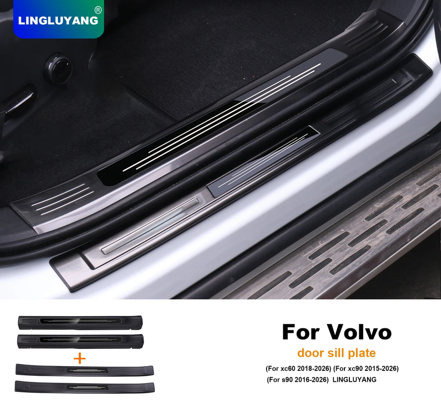 Door Sill Protector Film for Volvo Series Models Car Interior Accessory LINGLUYANG