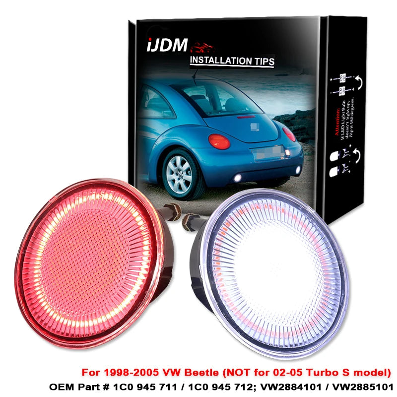 LED Rear Bumper Reflector Light for VW Beetle 1998 LED Ambient Light iJDM