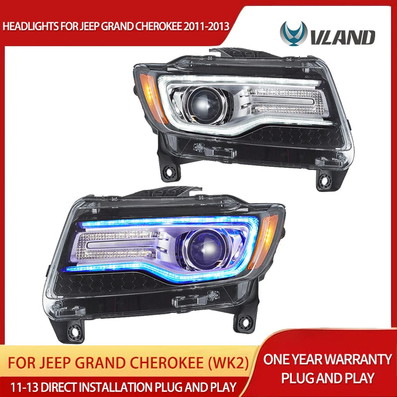 Vland Head lights W/ Anim. for Jeep Grand Cherokee 2011 Headlight Assembly Vland
