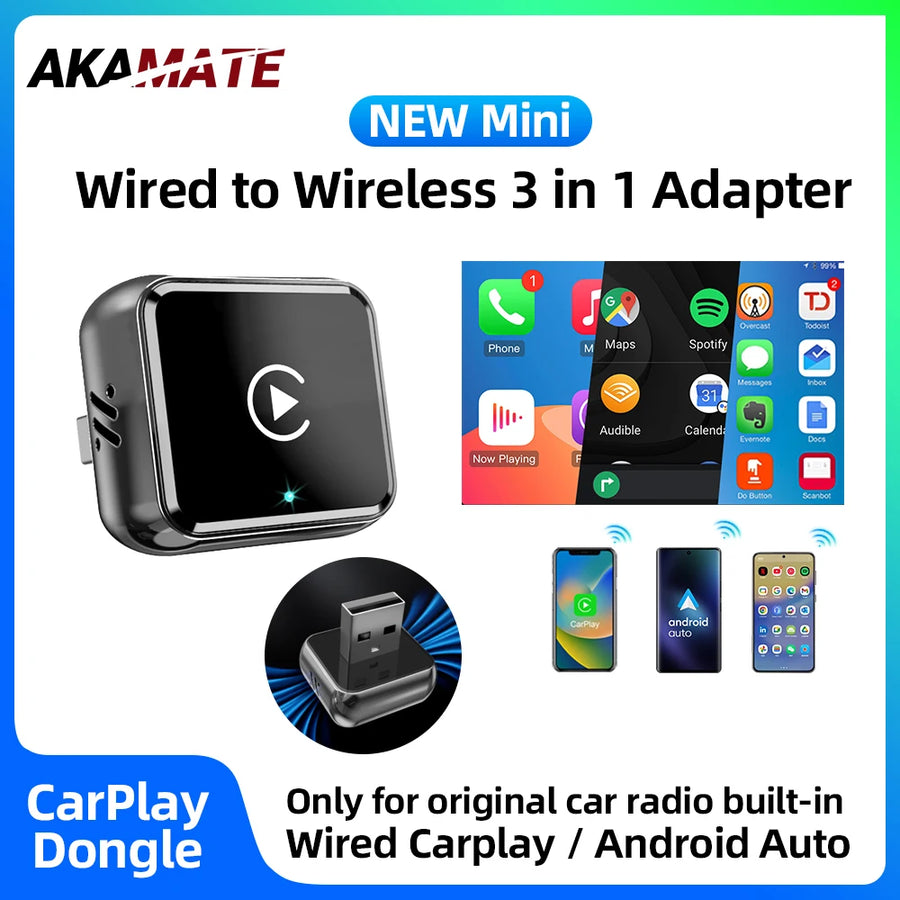 3IN1 CarPlay Airplay Adapter for Universal OEM Radios CarPlay Adapter AKAMATE