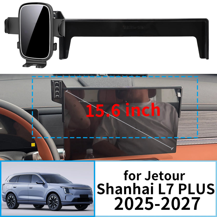 Wireless Charging Smart Phone Mount for Jetour Shanhai L7 2025–2027 Car Phone Holder CATUSIKI