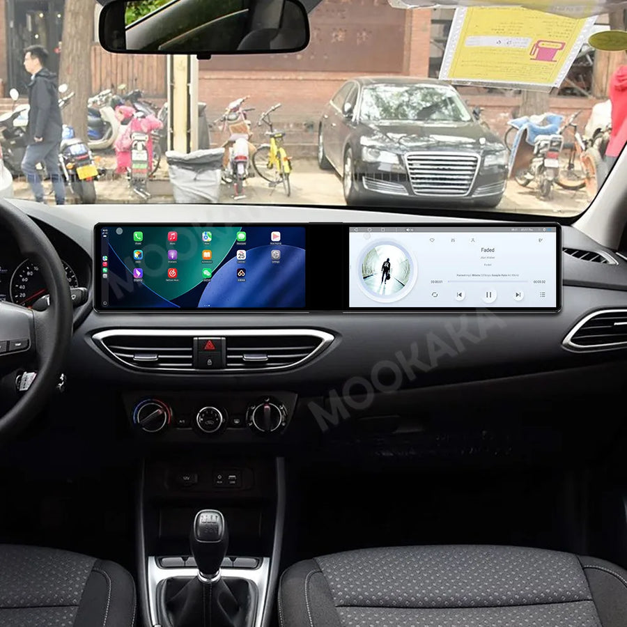 24.6" Dual Screen Android Head Unit for Hyundai Elantra 2017–2020 Android Head Unit Aotsr 4GB 64GB Eight Core