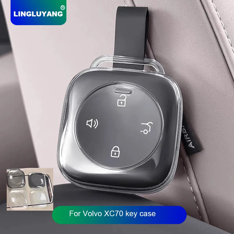 Key Protection Case Anti-Drop TPU Shell for Volvo XC70 Car Interior Accessory LINGLUYANG