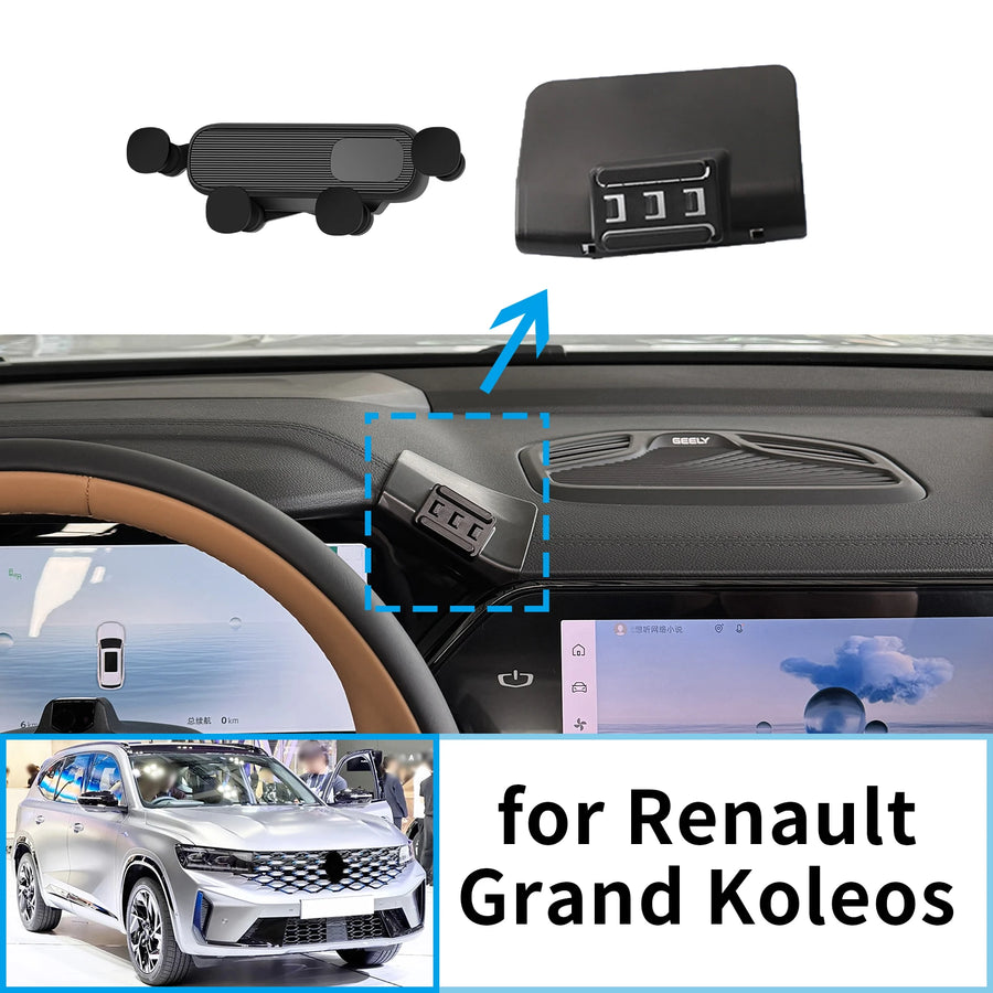 Smart Wireless Charging Phone Mount for Renault Grand Koleos Car Phone Holder OEM