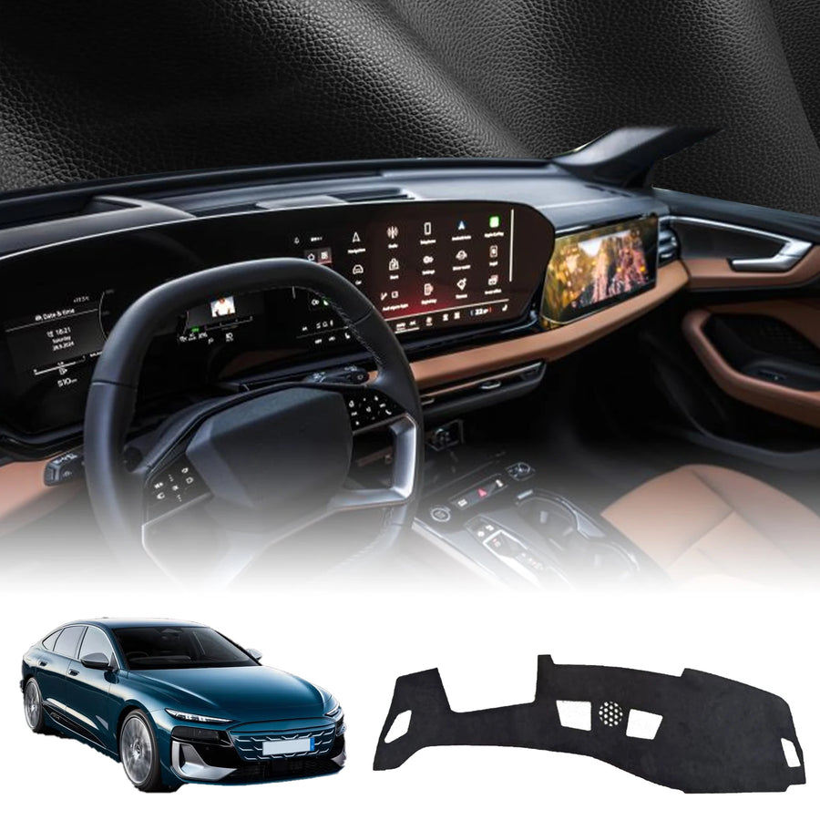 Custom Leather Dashboard Cover for Audi A6 S6 RS6 2025–2027 Dashboard Mat CATUSIKI
