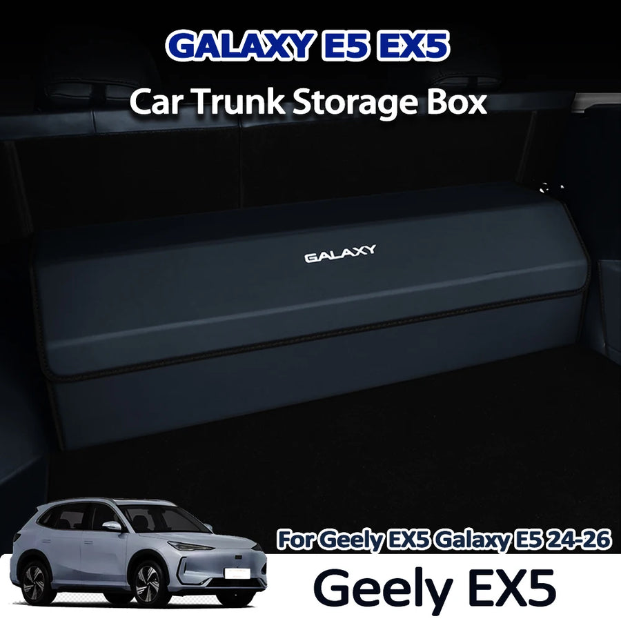 For Geely EX5 Galaxy E5 2024 2025 2026 Trunk Storage Box Car Boot Organizer Side Container Rear Cargo Accessories Car Interio