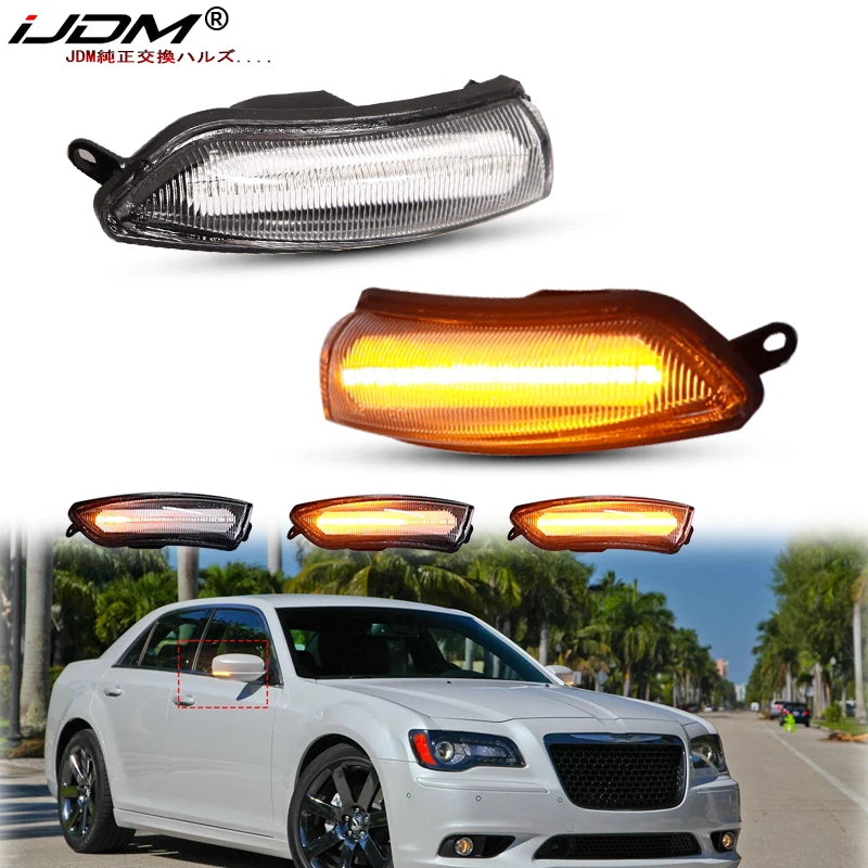 LED Side Mirror Signal Light Sequential Amber for Chrysler 300 2011-2020 Car Interior Accessory iJDM
