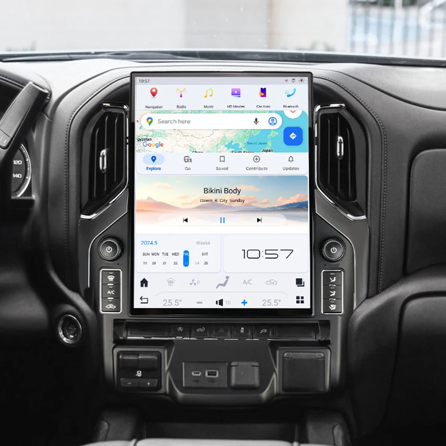 15.6" Android 13 GPS Navigation for Chevrolet Silverado 2019 Android Head Unit Aotsr