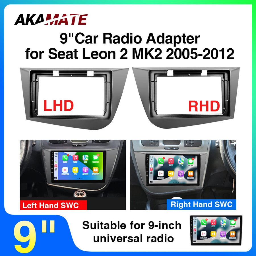 Car Radio Frame Bezel Mounting Trim for Seat Leon 2 Car Interior Accessory AKAMATE