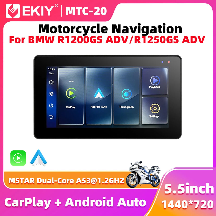 Wireless GPS Dashboard for BMW R1200GS R1250GS Android Head Unit EKIY