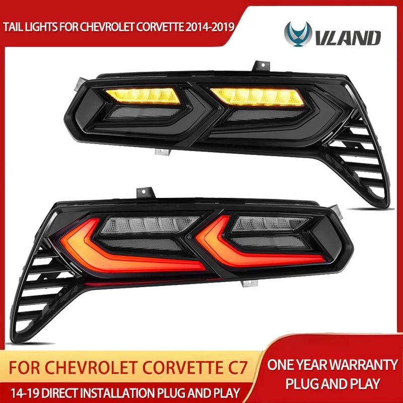 Vland Sequential Tail Lights for Corvette 2014-2019 Tail Light Assembly Vland