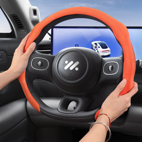 High-End Suede Snap-On Wheel Cover IM LS6 Car Interior Accessory Hocasen